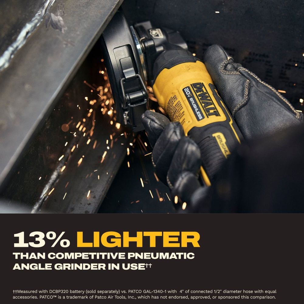 DEWALT ATOMIC 20V MAX 4 Inch Angle Grinder with Lanyard Ready (Bare Tool), large image number 4