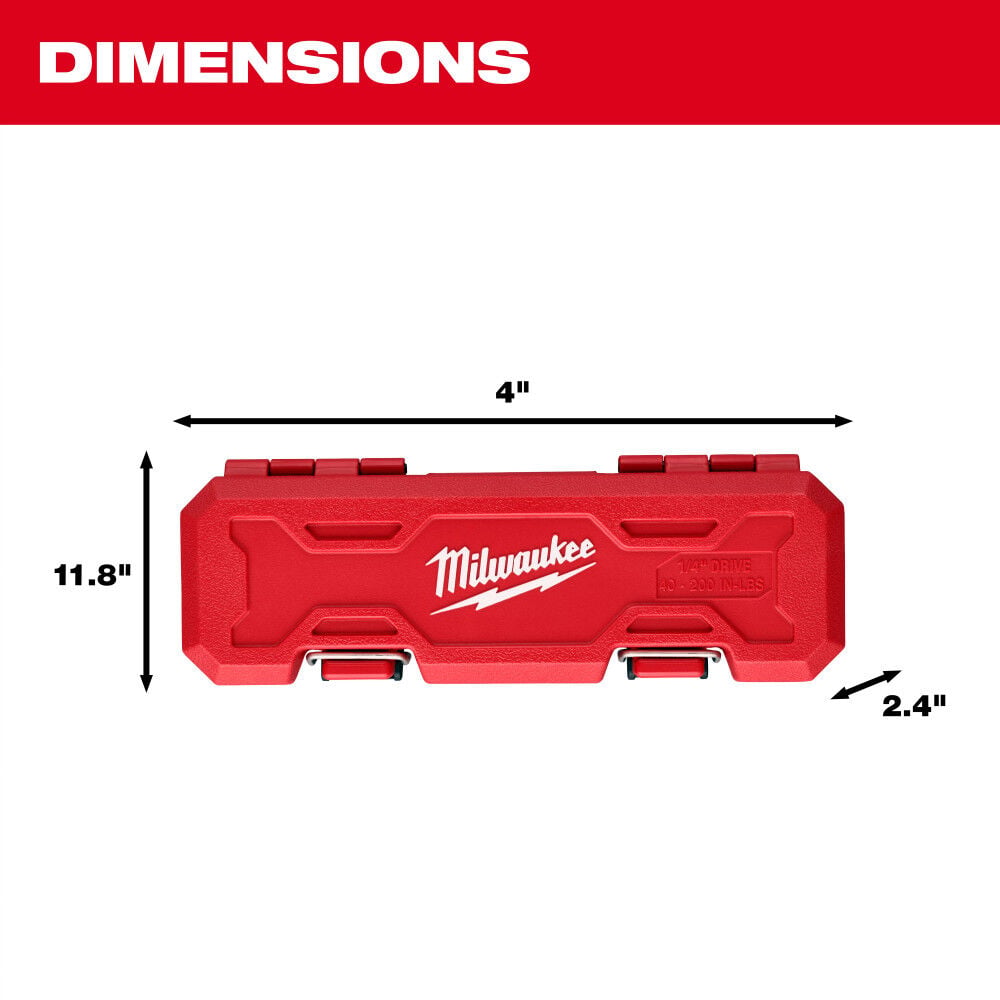 Milwaukee 1/4 Inch Drive Click Torque Wrench 40-200 Inch-Lbs, large image number 7