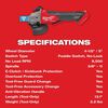 Milwaukee M18 FUEL 4 1/2inch / 5inch Braking Grinder Paddle Switch No Lock Bare Tool, small