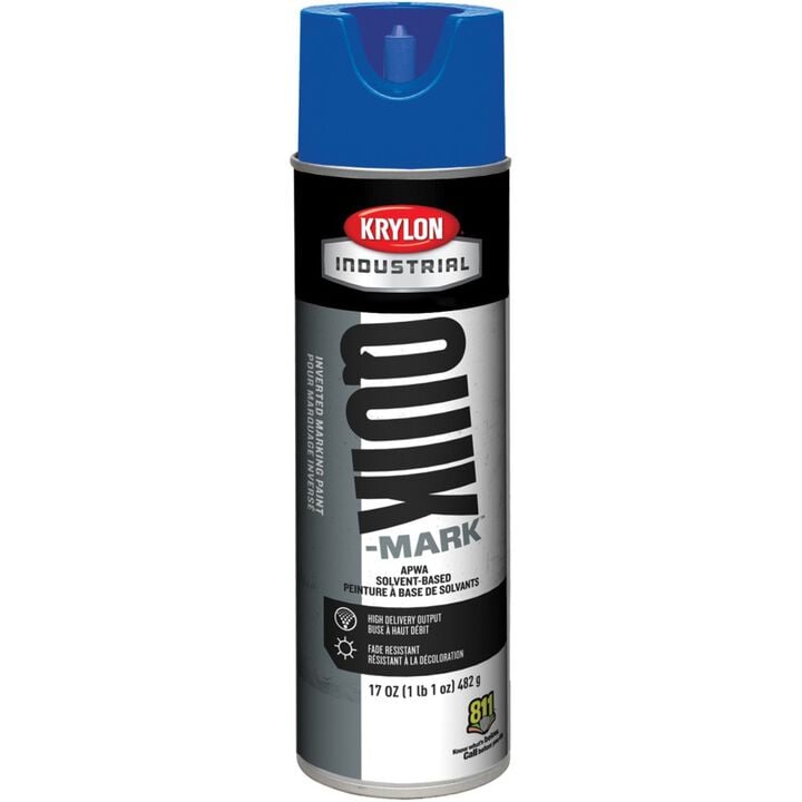 Krylon Quik-Mark 17oz Flat Sheen Blue Inverted Marking Paint