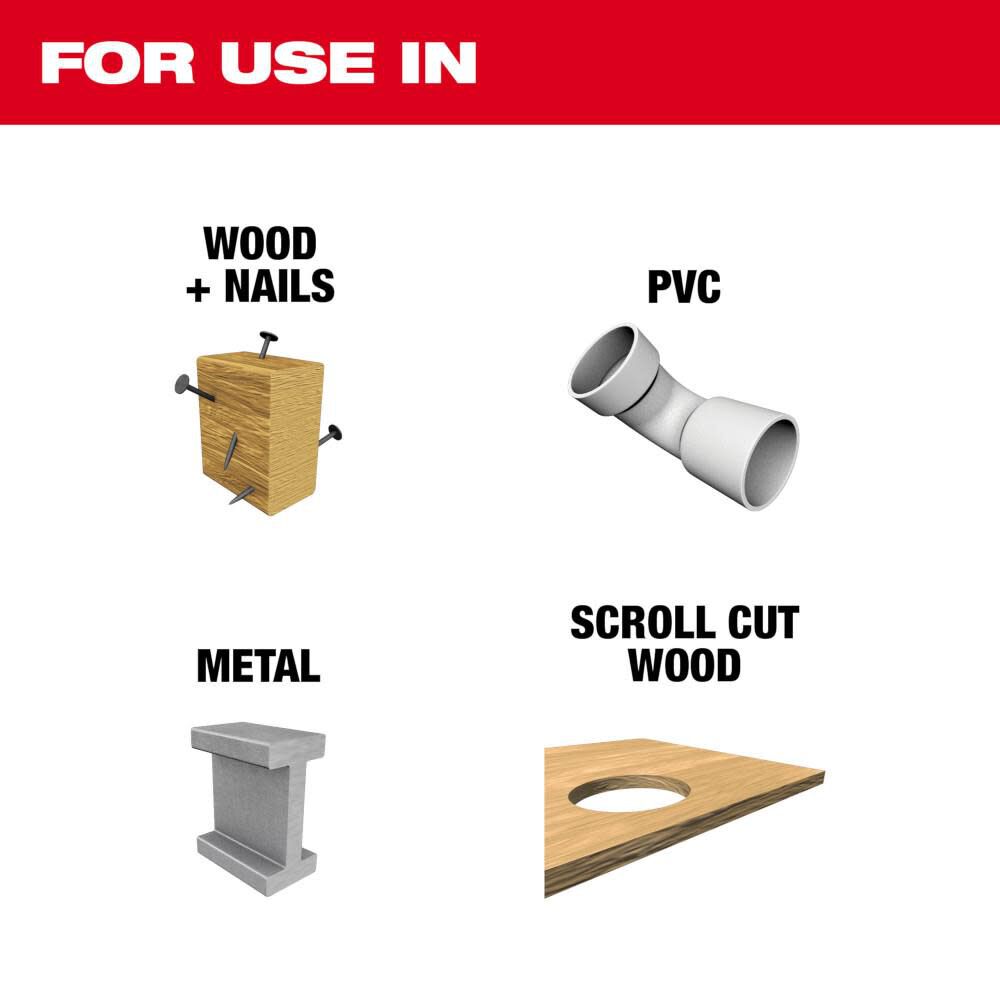 Milwaukee 5 Pc. U-Shank Jig Saw Blade Assortment, large image number 2