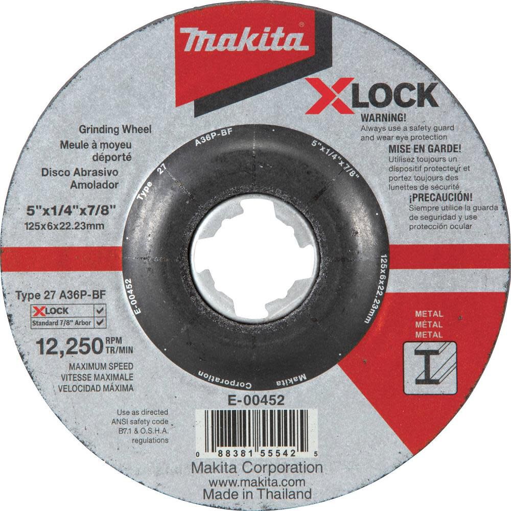 Makita X-LOCK 5in x 1/4in x 7/8in Type 27 General Purpose 36