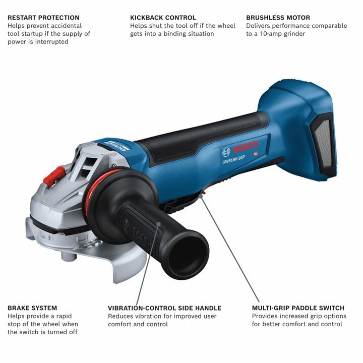 Bosch 18V 4-1/2 - 5 In. Angle Grinder, large image number 1