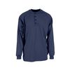 Neese Fire Resistant Cotton Henley Shirt Navy Large, small image number 1
