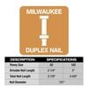Milwaukee 8D 2-1/4 Inch x .131 Inch Collated Duplex Nails, small image number 4