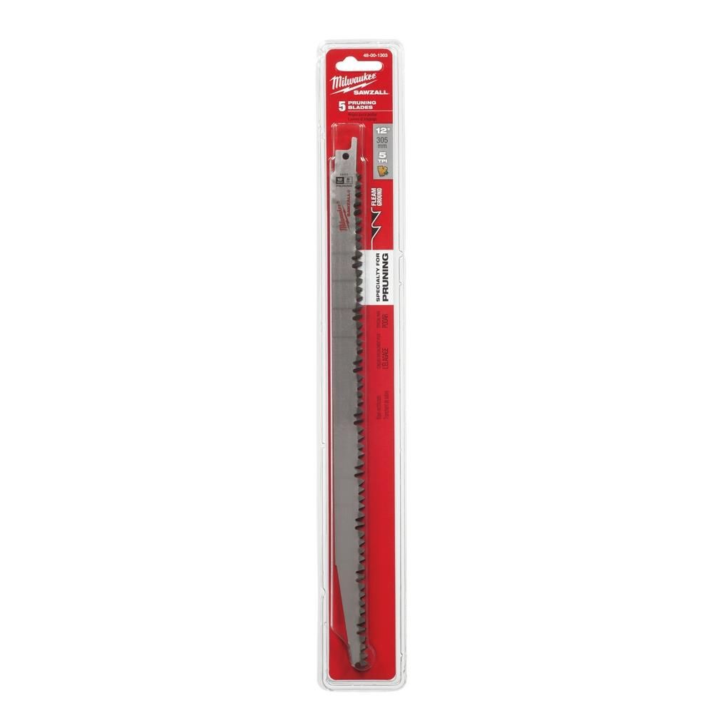 Milwaukee 12 in. 5 TPI Pruning SAWZALL Blades 5PK, large image number 6