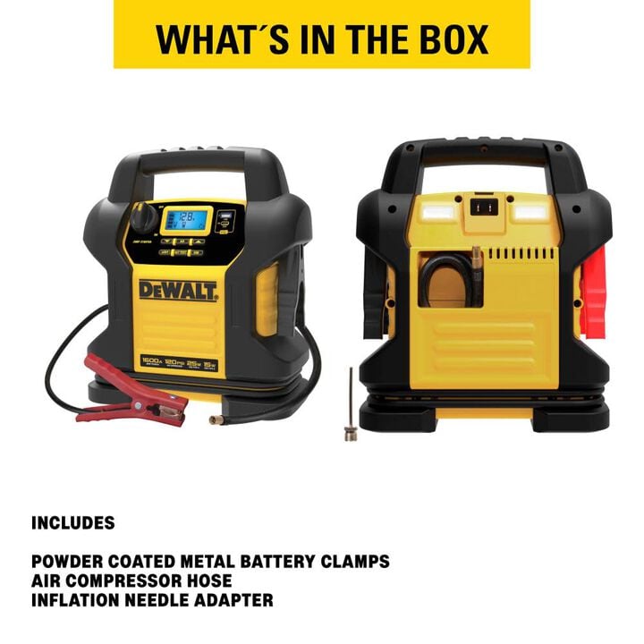 DEWALT 1600 Peak Amp Jump Starter and Power Station, large image number 2