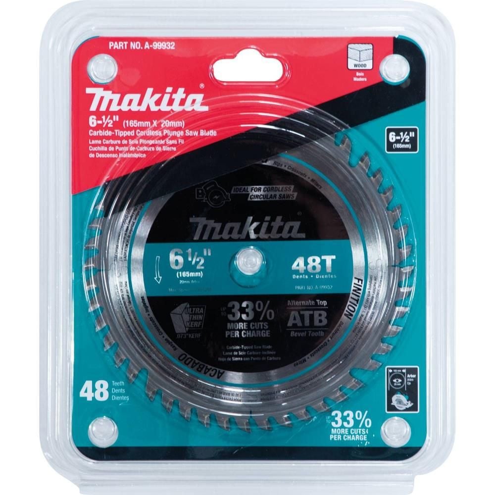 Makita 6-1/2in 48T Carbide-Tipped Cordless Plunge Saw Blade, large image number 2