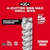 Milwaukee SDS MAX Rotary Hammer Drill Bit 4CT MX4 1 1/4inch X 24inch X 29inch, small