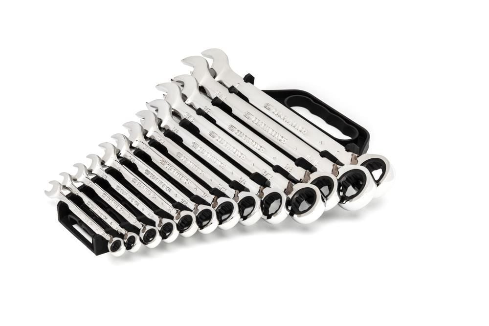 GEARWRENCH 13 Pc 72-Tooth 12 Point Reversible Ratcheting Combination SAE Wrench Set, large image number 5