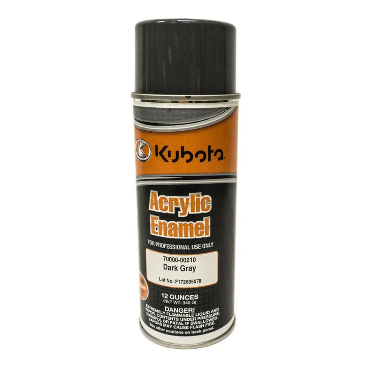 Kubota Parts 12 Oz High-Gloss Acrylic Enamel Spray Paint, Dark Gray