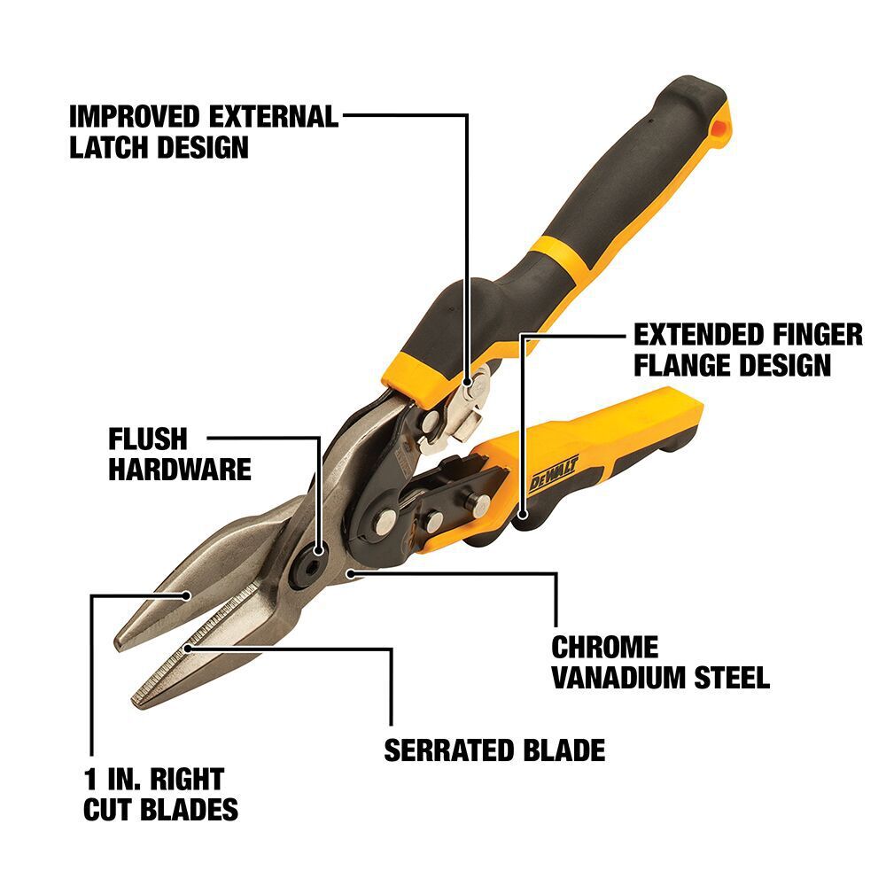 DEWALT Straight Cut Ergo Aviation Snips, large image number 2