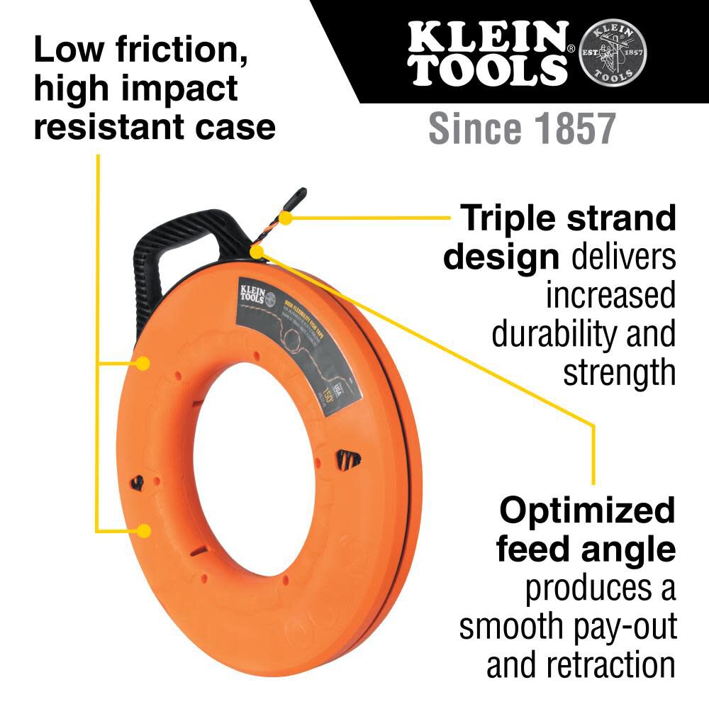 Klein Tools 150ft High Flex Polyester Fish Tape, large image number 2