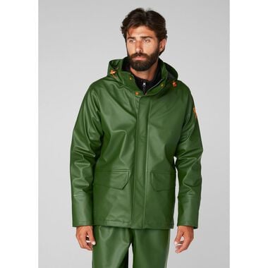 Helly Hansen PU Gale Waterproof Rain Jacket Army Green Medium, large image number 2