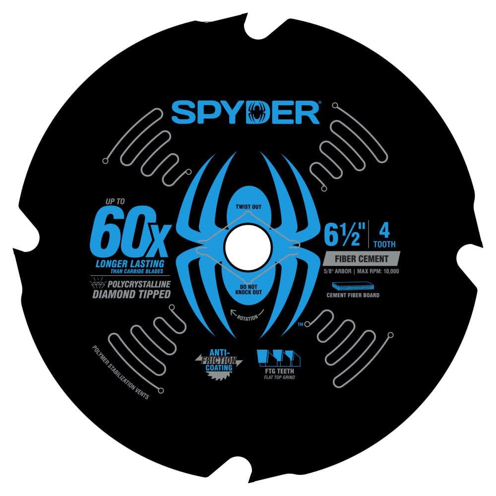 Spyder 6-1/2 Inch 4T Circular Saw Blade for Fiber Cement Boards, large image number 2