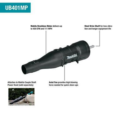 Makita 18V LXT Couple Shaft Power Head Kit with 13in String Trimmer & Blower Attachments Lithium Ion Brushless Cordless, large image number 18