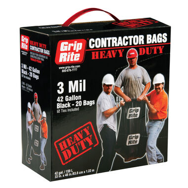 Grip Rite HD 3mil 42gal Contractor Garbage Bag