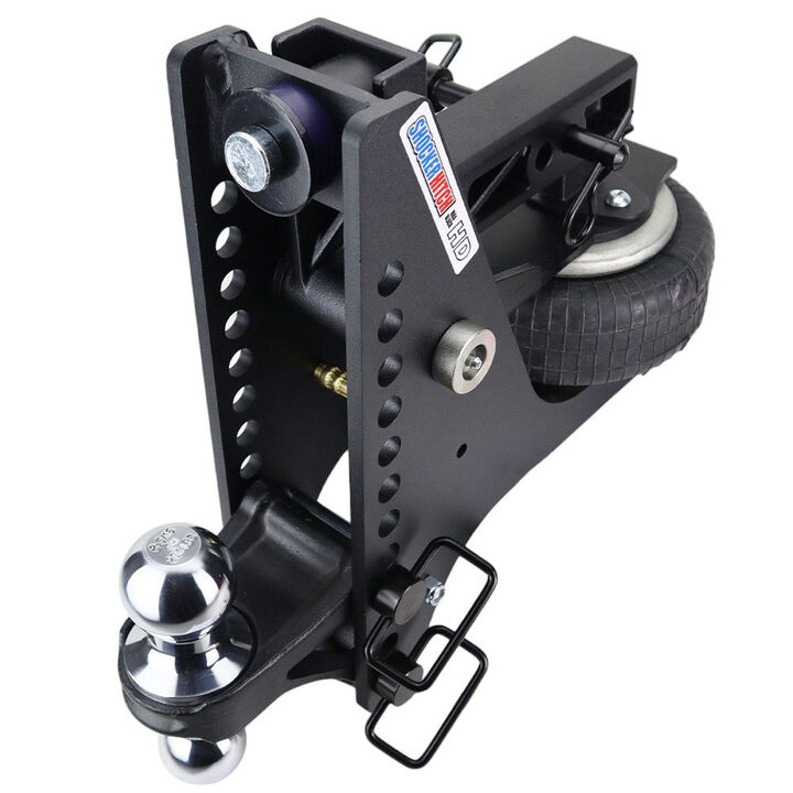Shocker Hitch HD 20K Max Black Super Drop 2 Inch Receiver Hitch & Chrome Combo Ball Mount with 2 Inch & 2 5/16 Inch Hitch Balls, large image number 7