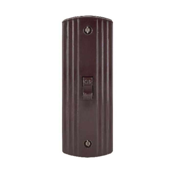 Leviton 10A 125V Metal Brown Surface Mount 1 Pole Toggle Switch, large image number 1