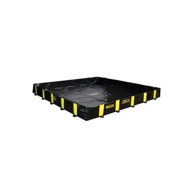 Justrite 12 Ft. x 12 Ft. x 12 In. Black 1075 Gallon Spill Drive Over Berm
