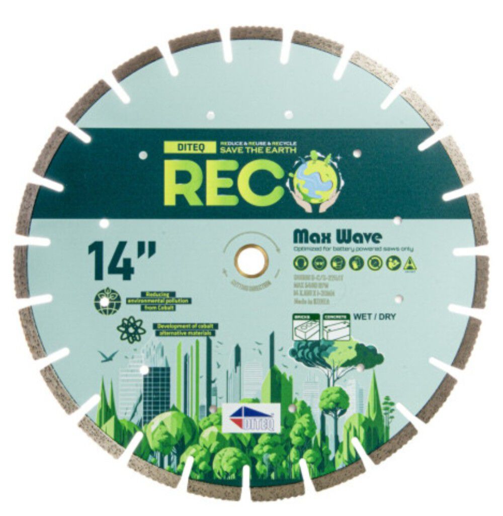 Diteq 14 Inch 1 Inch-20 mm Arbor Diamond Segmented Saw Blade, large image number 1