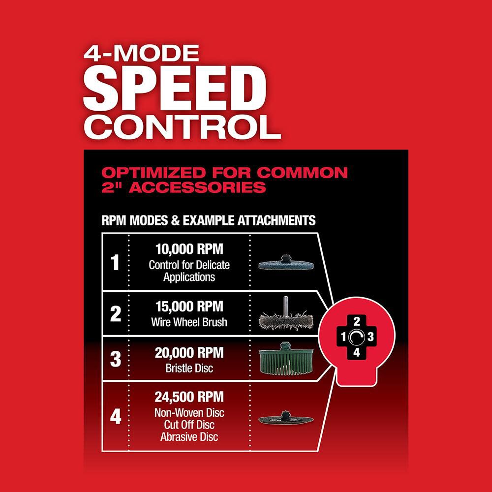 Milwaukee M12 FUEL Right Angle Die Grinder 2 Battery Kit, large image number 5