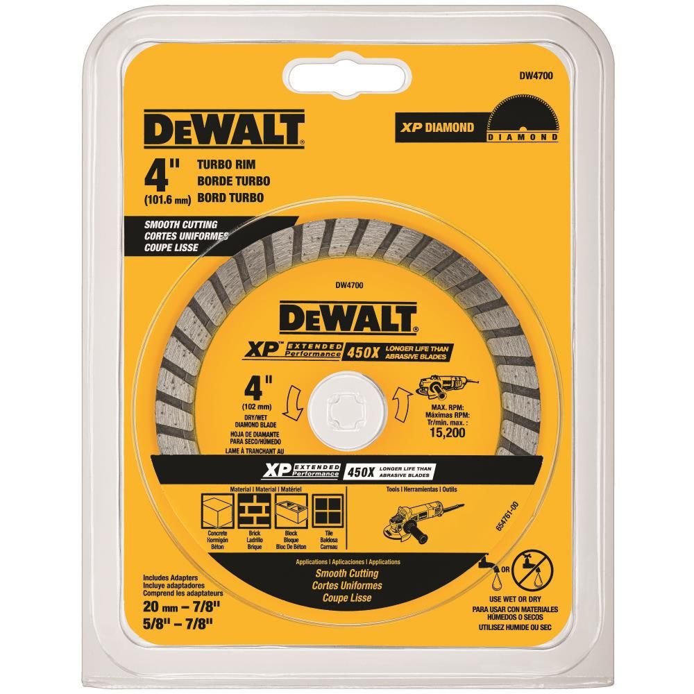 DEWALT 4 Inch XP Turbo Rim Diamond Blade for Stone and Masonry, large image number 2
