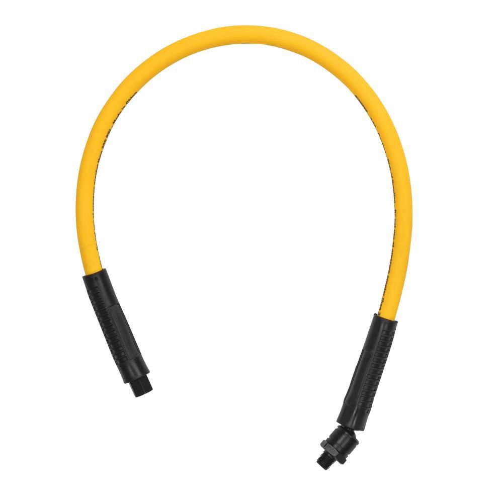 DEWALT 3/8 Inch x 30 Inch Hybrid Whip Hose with 1/4 Inch Ball Swivel, large image number 1