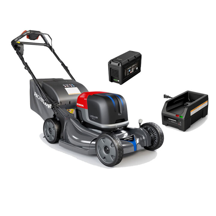 Honda HRX-BE 21 Inch Dual Bay 12 Ah Battery Powered eSelect Variable Speed Self Propelled Lawn Mower Kit