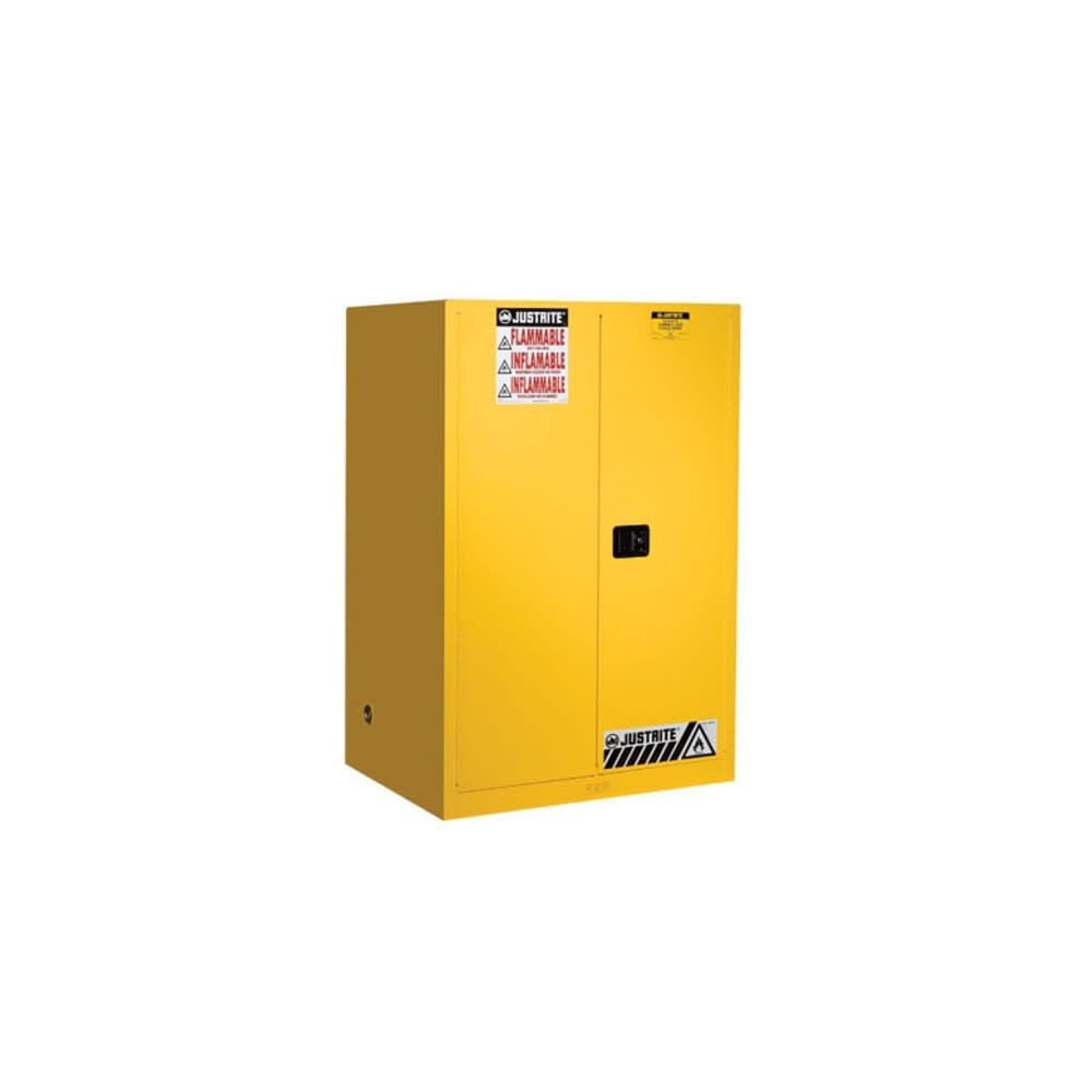 Justrite 90 Gallon Yellow 2 Doors Self Close Flammable Cabinet – 899020