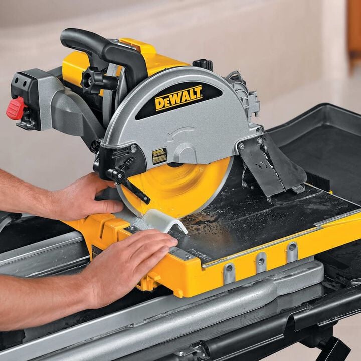DEWALT 10 Inch Corded Wet Tile Saw & Wet Tile Saw Stand for D24000 Bundle, large image number 14