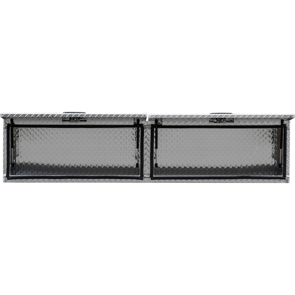 Buyers Products Company 18x16x90 Inch Diamond Tread Aluminum Topsider Truck Box with Flip-Up Doors, large image number 3
