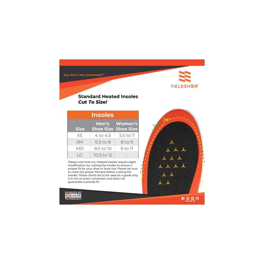 Mobile Warming 3.7V Standard Heated Insoles Small Black, large image number 10