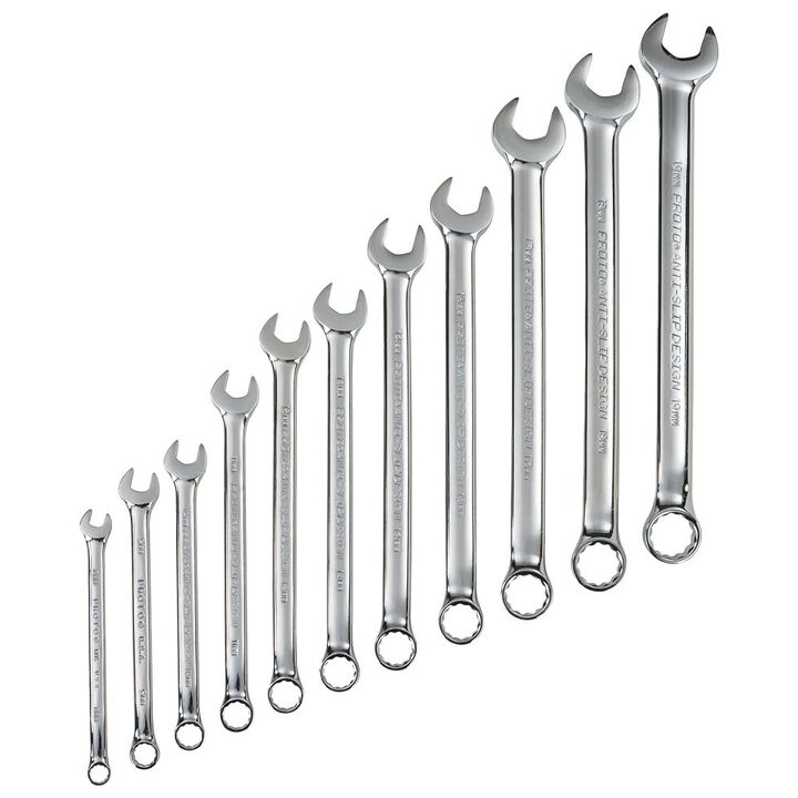 Proto Anti Slip Metric Combination Wrench Set 12 Point 11pc
