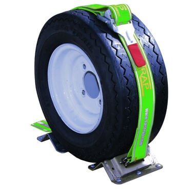Green Touch 8in- 27in Wheel Tie Down Fastrap with E Clip