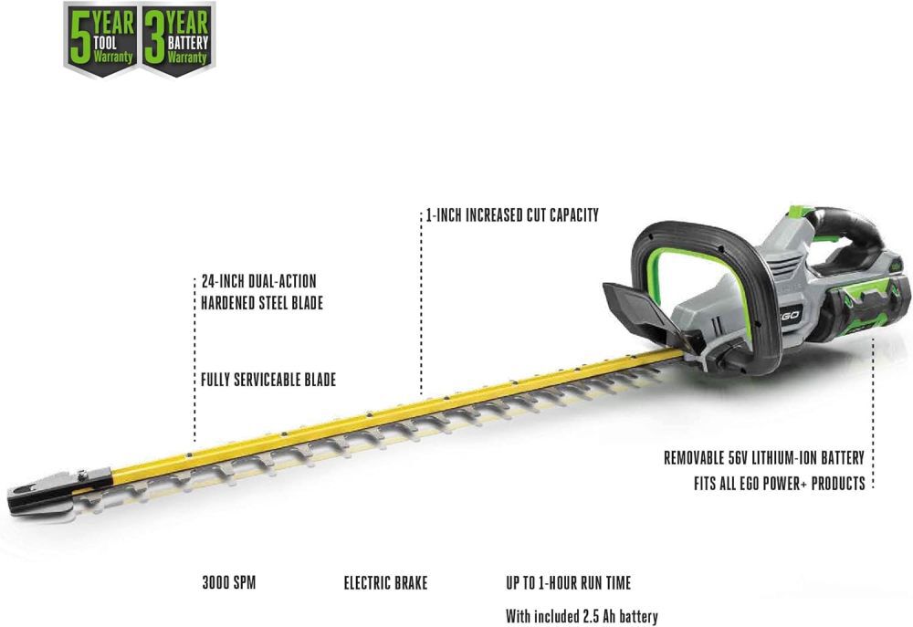 EGO Power+ 530 CFM Blower (Bare Tool) and Brushless Hedge Trimmer Kit Reconditioned Bundle, large image number 14