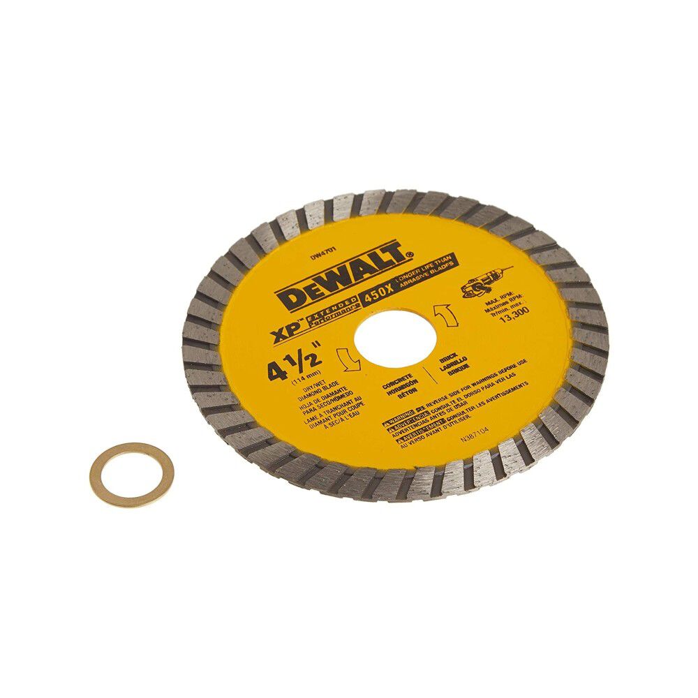 DEWALT 4 1/2 Inch XP Industrial Turbo Rim Diamond Blade for Stone and Masonry, large image number 4