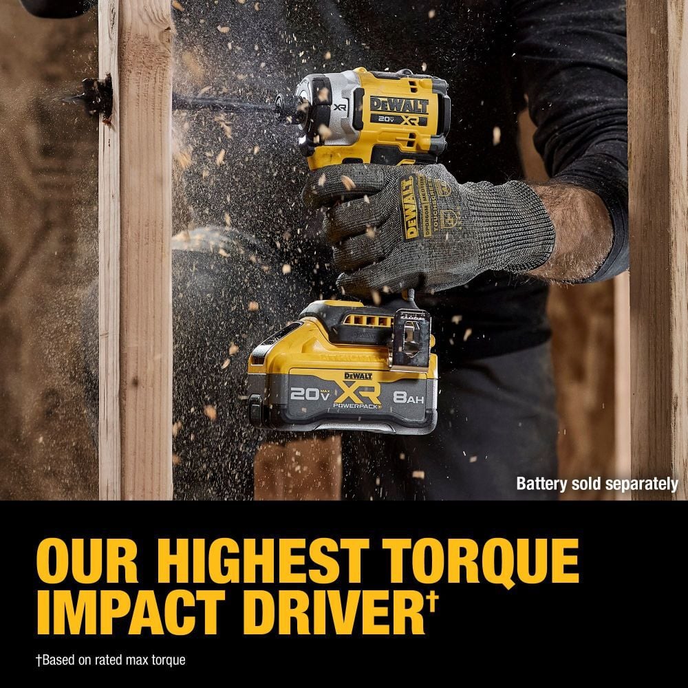 DEWALT 20V MAX XR 3-Speed 1/4 Inch High Torque Impact Driver (Bare Tool), large image number 3
