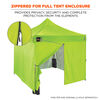 Ergodyne 10 Ft Pop-Up Tent Zipper Door Sidewall Hi-Vis Green, small image number 2