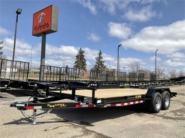 Doolittle Trailer Mfg 84in x 18' Equipment Trailer with Dove Tail 2022 Black, large image number 0