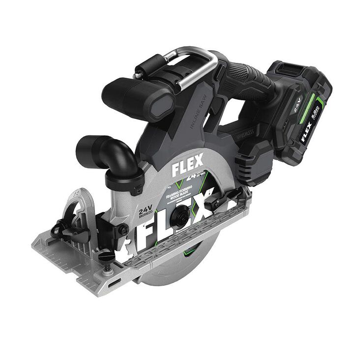 FLEX 24V 6-1/2-In In-Line Circular Saw Kit, large image number 2