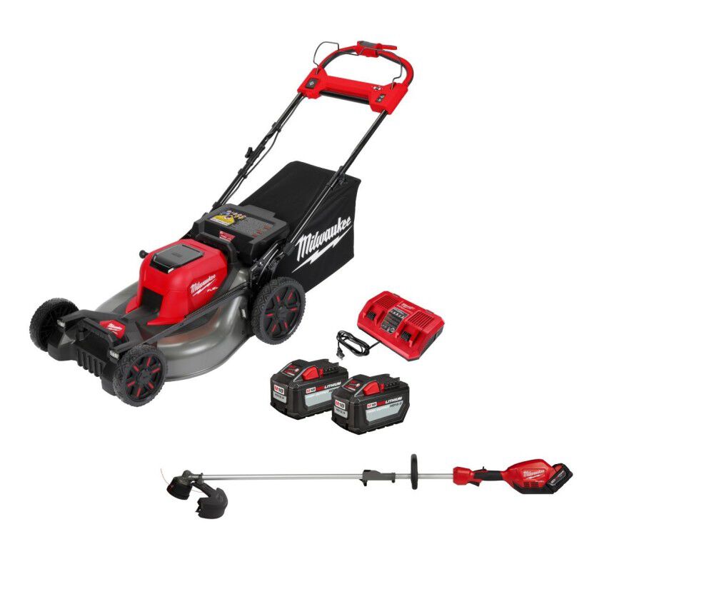 Milwaukee M18 FUEL 21inch Lawn Mower Kit String Trimmer QUIK LOK