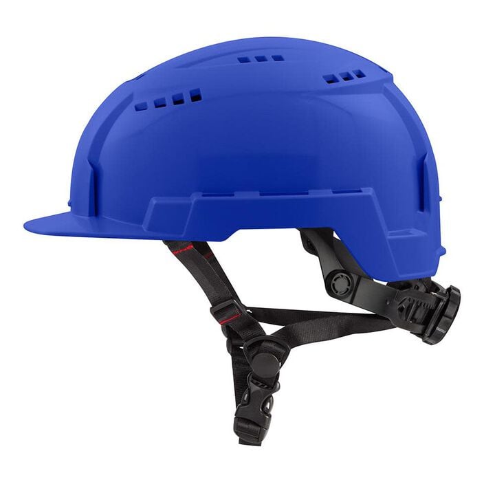 Milwaukee White Front Brim Vented Helmet with BOLT Class C Blue