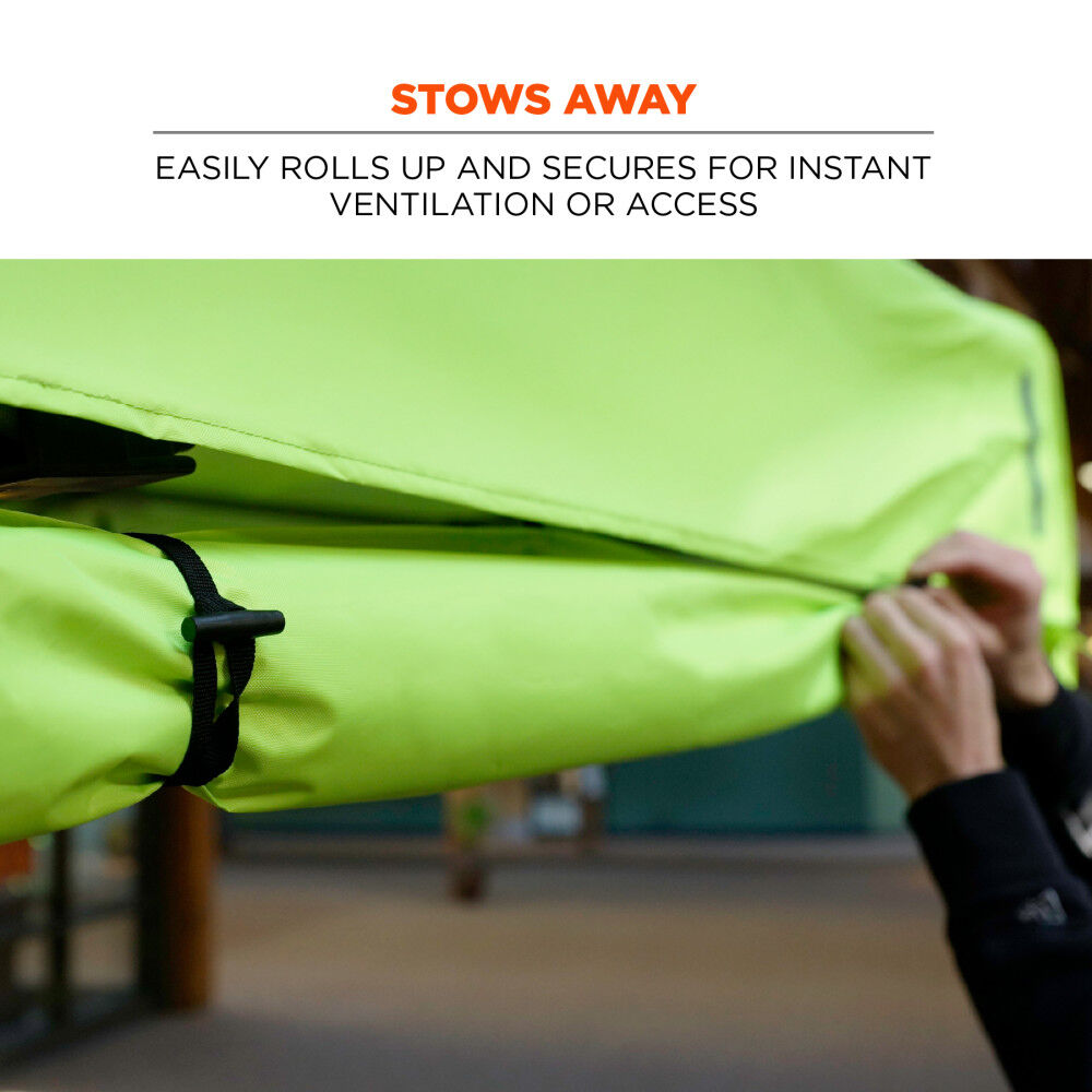 Ergodyne Heavy-Duty Tent Kit with Mesh Windows Hi-Vis Green, large image number 10