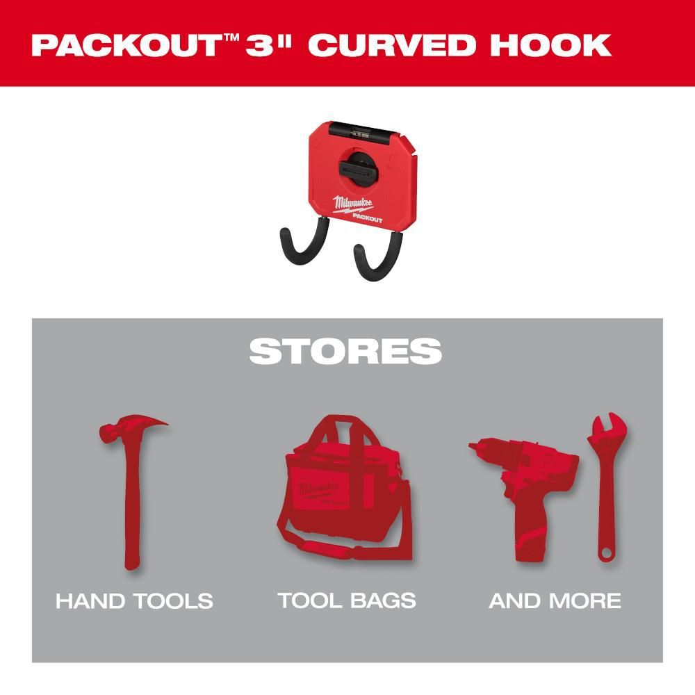 Milwaukee PACKOUT 3 Curved Hook, large image number 3