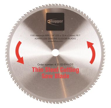 Fein 14 In. Saw Blade for Cutting Thin Material Steel for the 14 In. Slugger by Metal Chop Saw, large image number 0