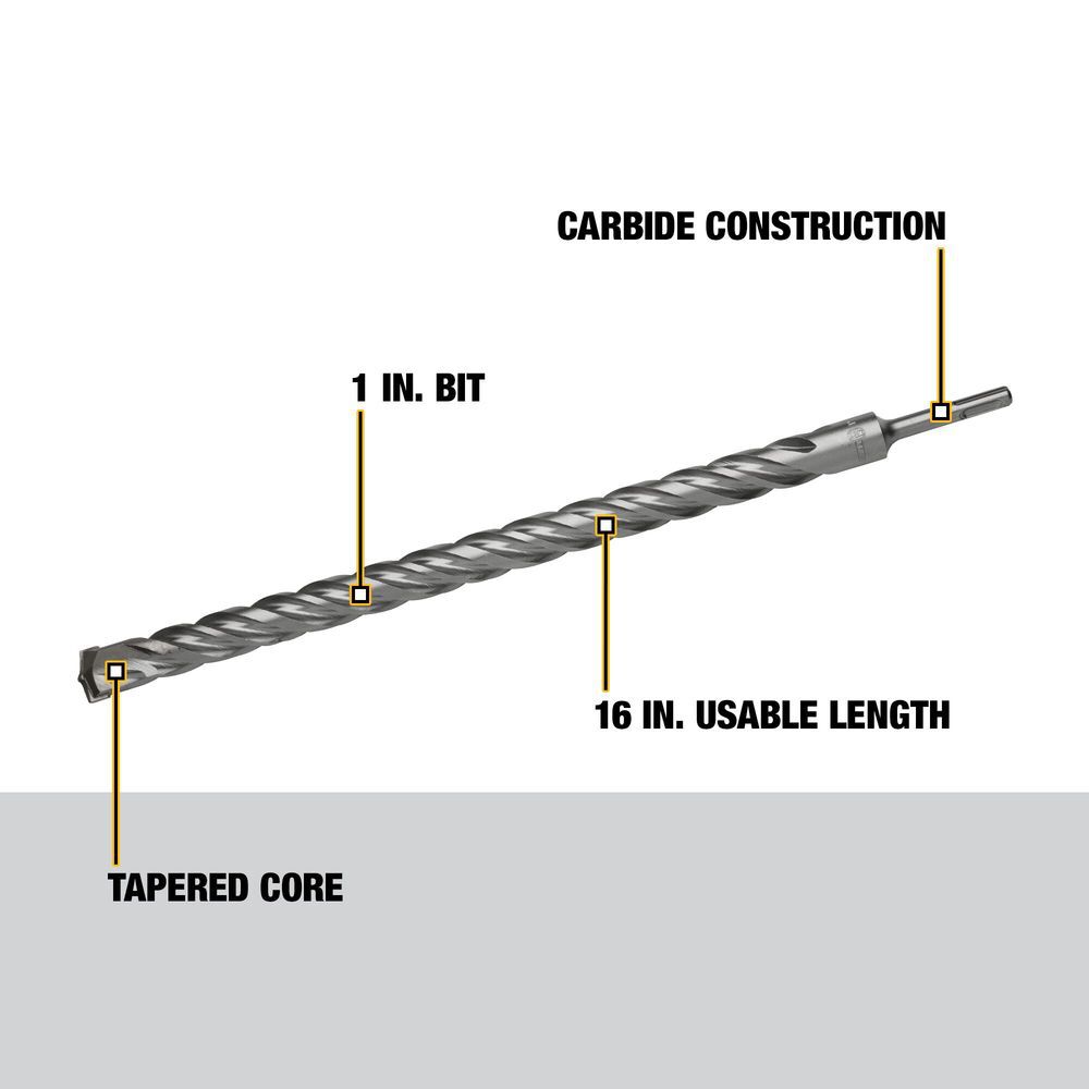 DEWALT 1 in x 16 in x 18 in Rock Carbide Hammer Drill Bit, large image number 2