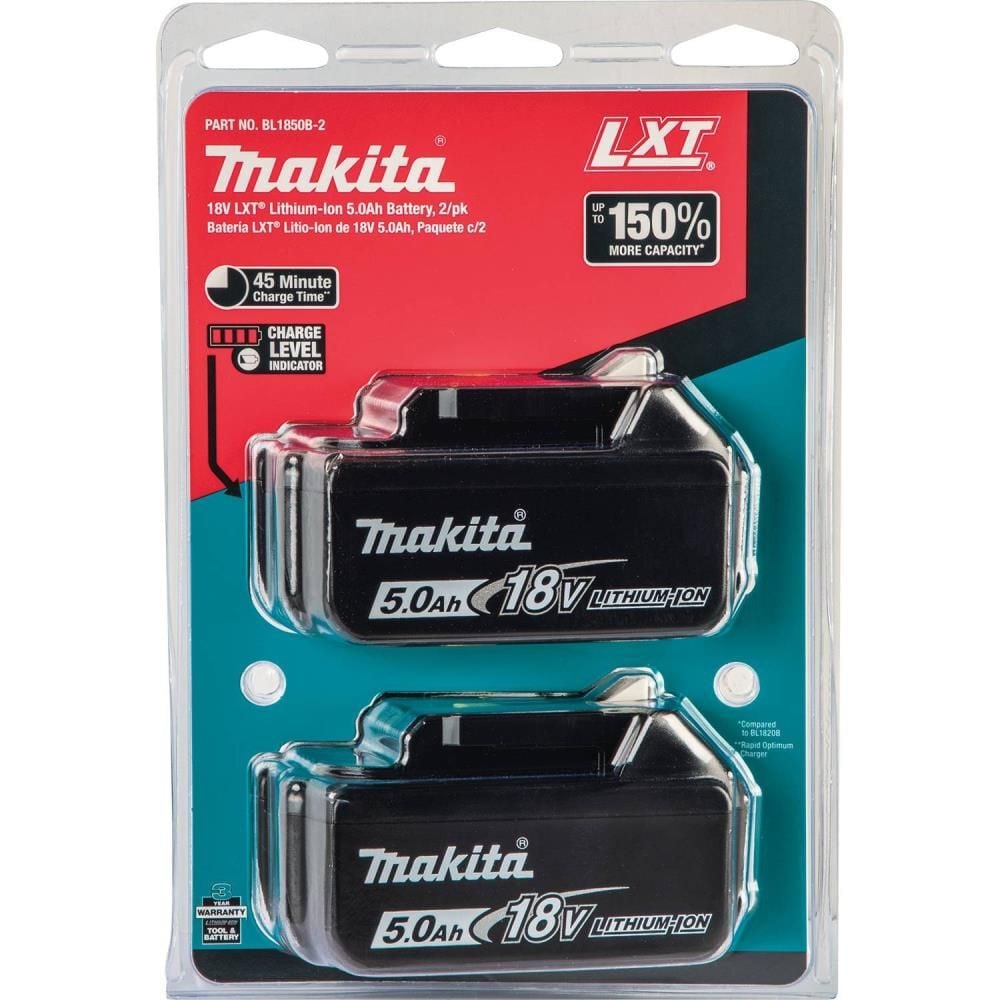 Makita 18V LXT 18V 5Ah Lithium Ion Power Tool Battery Pack with Fuel Indicator (2 Pack), large image number 14