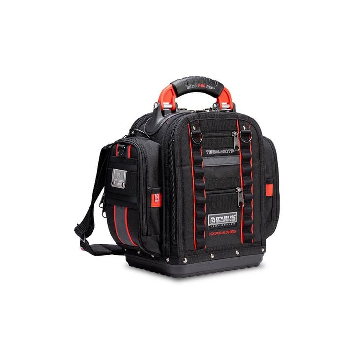 Veto Pro Pac 40 Lbs Zippered Compact Service Tool Bag, Black/Red, large image number 1