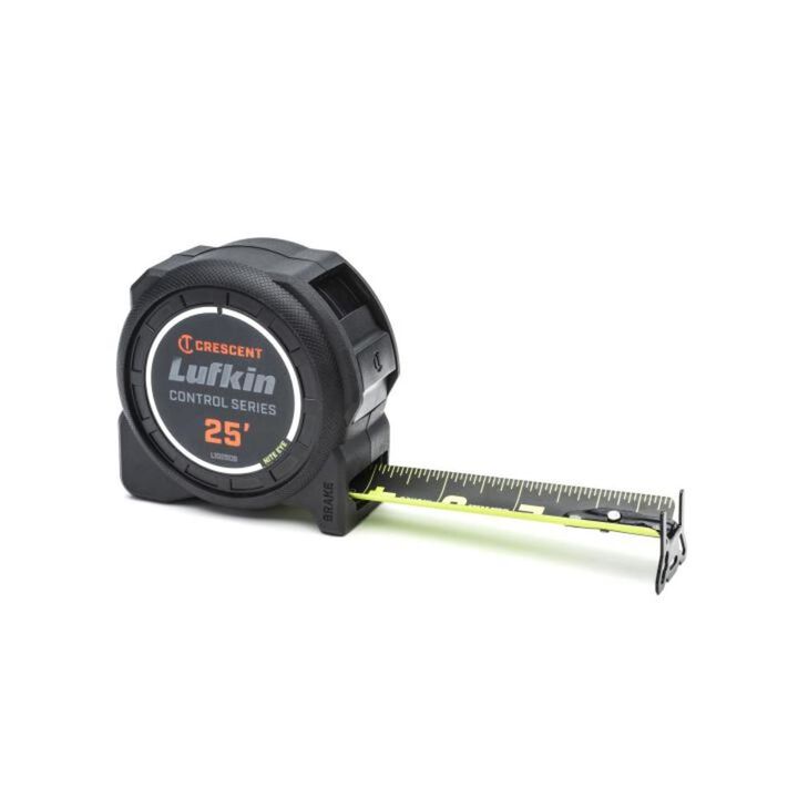 Crescent Lufkin 1-3/16 Inch x 25 Ft. Control Series Black Clad Tape Measure